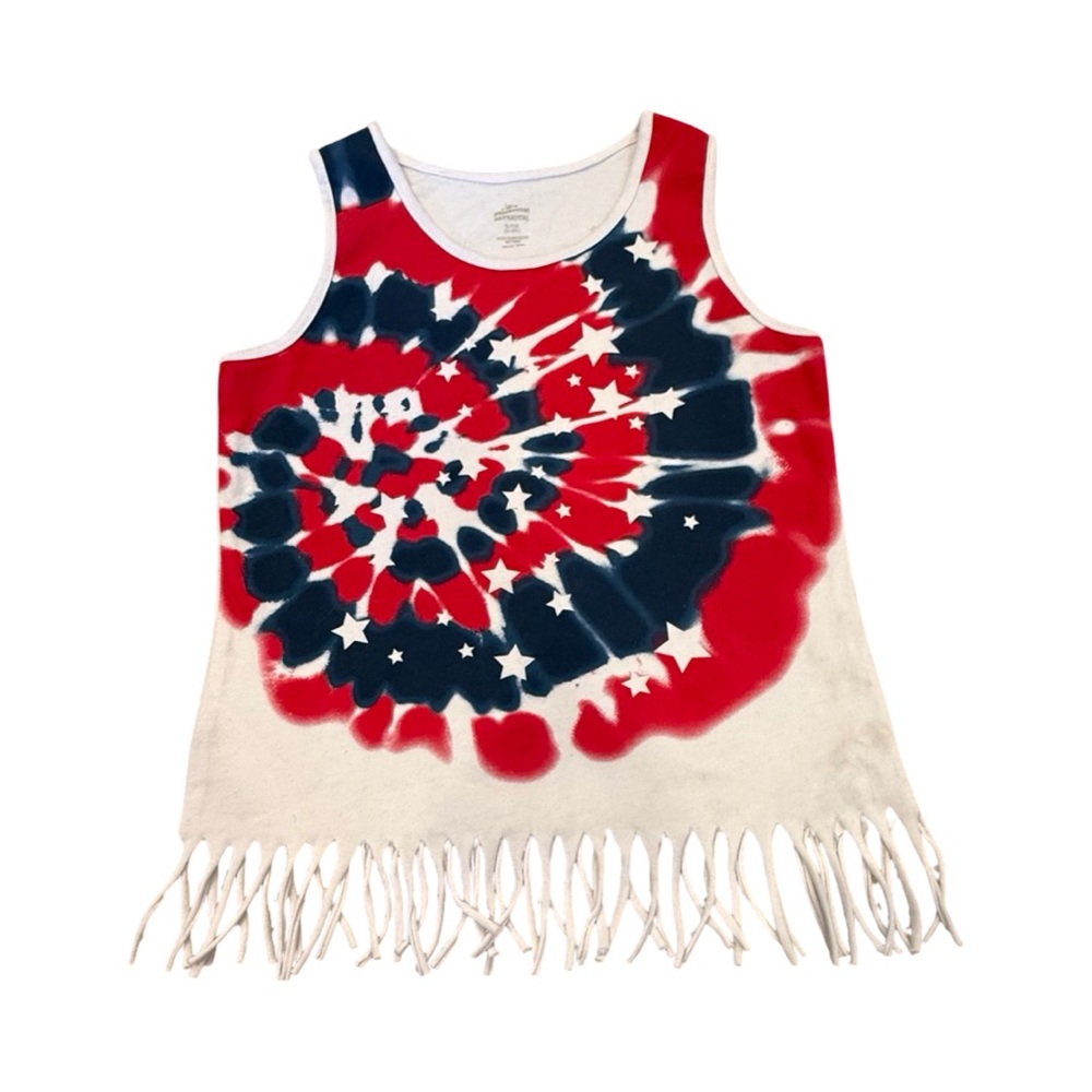 Kids Tie-Dye Fringe Tank Top